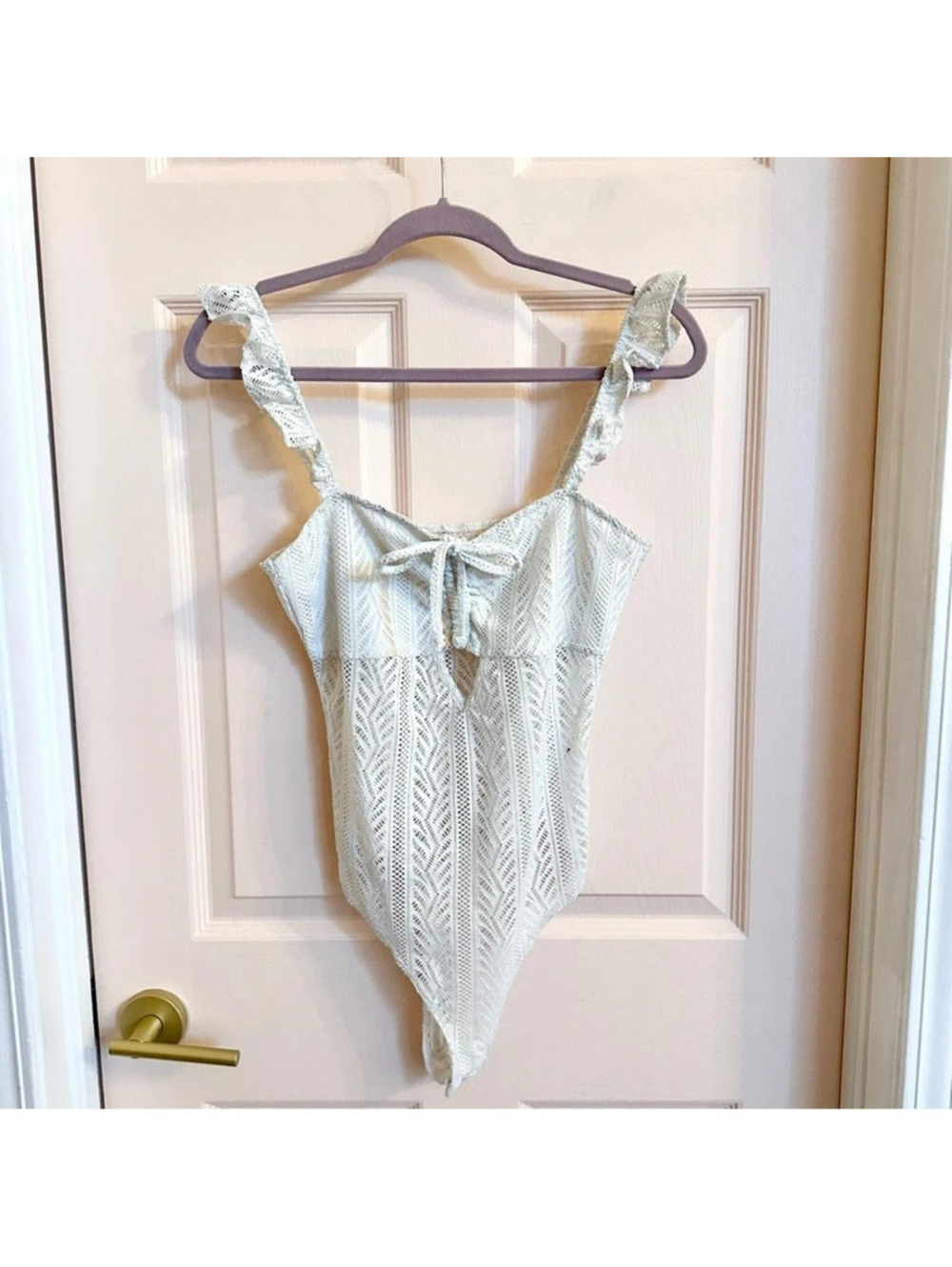 White lace urban outfitters bodysuit